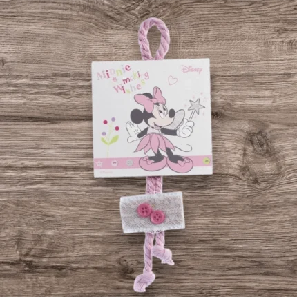 Μπομπονιέρα Βάπτισης Minnie Νεράιδα με Κορδόνι – Ροζ
