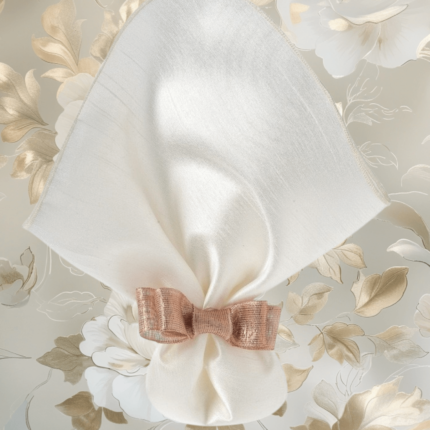 Μπομπονιέρα Γάμου Υφασμάτινη με Φιόγκο